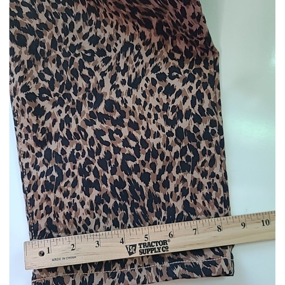 Leopard Print Jeans Womens Plus 26W Straight Leg Stretch Denim 5 Pocket Mob Wife - Picture 14 of 14